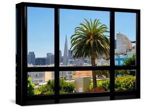 Window View, Special Series, Downtown, Transamerica Pyramid, San Francisco, California, US-Philippe Hugonnard-Stretched Canvas