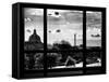 Window View, Special Series, Eiffel Tower and Seine River View at Sunset, Paris-Philippe Hugonnard-Framed Stretched Canvas