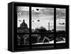 Window View, Special Series, Eiffel Tower and Seine River View at Sunset, Paris-Philippe Hugonnard-Framed Stretched Canvas