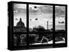 Window View, Special Series, Eiffel Tower and Seine River View at Sunset, Paris-Philippe Hugonnard-Stretched Canvas