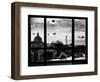 Window View, Special Series, Eiffel Tower and Seine River View at Sunset, Paris-Philippe Hugonnard-Framed Photographic Print