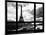 Window View, Special Series, Eiffel Tower and the Seine River, Paris, Black and White Photography-Philippe Hugonnard-Mounted Premium Photographic Print