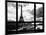 Window View, Special Series, Eiffel Tower and the Seine River, Paris, Black and White Photography-Philippe Hugonnard-Mounted Photographic Print