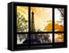 Window View, Special Series, Eiffel Tower at Sunset, Paris, France, Europe-Philippe Hugonnard-Framed Stretched Canvas