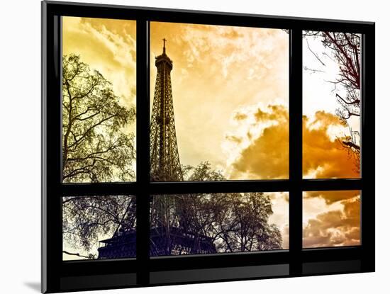 Window View, Special Series, Eiffel Tower at Sunset, Paris, France, Europe-Philippe Hugonnard-Mounted Premium Photographic Print