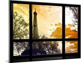 Window View, Special Series, Eiffel Tower at Sunset, Paris, France, Europe-Philippe Hugonnard-Mounted Premium Photographic Print