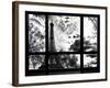 Window View, Special Series, Eiffel Tower View, Paris, France, Europe, Black and White Photography-Philippe Hugonnard-Framed Photographic Print