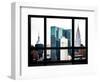 Window View, Special Series, Empire State Building and Chrysler Building Tops, Manhattan, New York-Philippe Hugonnard-Framed Photographic Print
