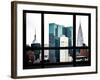 Window View, Special Series, Empire State Building and Chrysler Building Tops, Manhattan, New York-Philippe Hugonnard-Framed Photographic Print