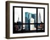 Window View, Special Series, Empire State Building and Chrysler Building Tops, Manhattan, New York-Philippe Hugonnard-Framed Premium Photographic Print