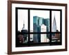 Window View, Special Series, Empire State Building and Chrysler Building Tops, Manhattan, New York-Philippe Hugonnard-Framed Photographic Print