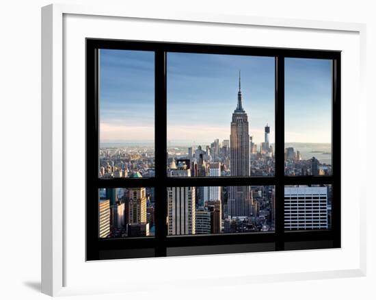 Window View, Special Series, Empire State Building, Manhattan, New York, United States-Philippe Hugonnard-Framed Photographic Print
