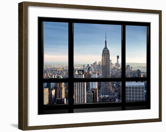 Window View, Special Series, Empire State Building, Manhattan, New York, United States-Philippe Hugonnard-Framed Photographic Print