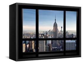 Window View, Special Series, Empire State Building, Manhattan, New York, United States-Philippe Hugonnard-Framed Stretched Canvas