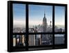 Window View, Special Series, Empire State Building, Manhattan, New York, United States-Philippe Hugonnard-Framed Stretched Canvas