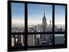 Window View, Special Series, Empire State Building, Manhattan, New York, United States-Philippe Hugonnard-Stretched Canvas