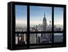 Window View, Special Series, Empire State Building, Manhattan, New York, United States-Philippe Hugonnard-Framed Stretched Canvas