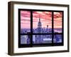 Window View, Special Series, Empire State Building View, Sunset, Manhattan, New York City, US-Philippe Hugonnard-Framed Premium Photographic Print