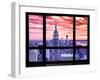 Window View, Special Series, Empire State Building View, Sunset, Manhattan, New York City, US-Philippe Hugonnard-Framed Premium Photographic Print