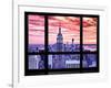 Window View, Special Series, Empire State Building View, Sunset, Manhattan, New York City, US-Philippe Hugonnard-Framed Photographic Print