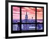 Window View, Special Series, Empire State Building View, Sunset, Manhattan, New York City, US-Philippe Hugonnard-Framed Photographic Print