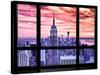 Window View, Special Series, Empire State Building View, Sunset, Manhattan, New York City, US-Philippe Hugonnard-Stretched Canvas