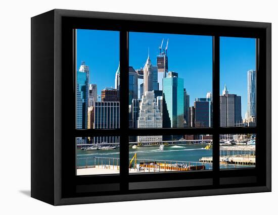 Window View, Special Series, Financial District, Manhattan, New York City, United States-Philippe Hugonnard-Framed Stretched Canvas