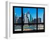 Window View, Special Series, Financial District, Manhattan, New York City, United States-Philippe Hugonnard-Framed Premium Photographic Print