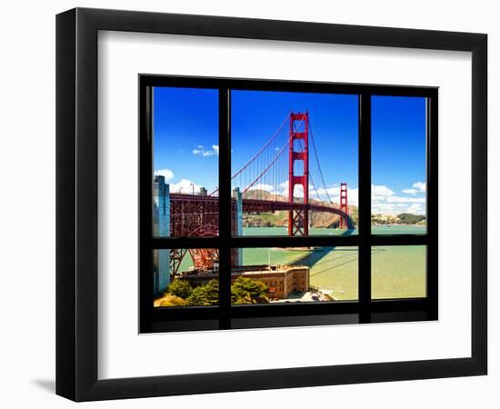 Window View, Special Series, Golden Gate Bridge, San Francisco, California, United States-Philippe Hugonnard-Framed Photographic Print