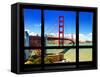 Window View, Special Series, Golden Gate Bridge, San Francisco, California, United States-Philippe Hugonnard-Framed Stretched Canvas