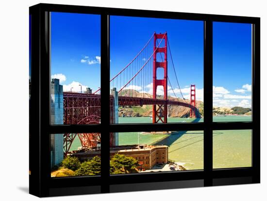 Window View, Special Series, Golden Gate Bridge, San Francisco, California, United States-Philippe Hugonnard-Stretched Canvas