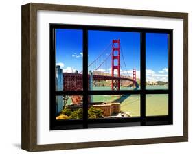 Window View, Special Series, Golden Gate Bridge, San Francisco, California, United States-Philippe Hugonnard-Framed Premium Photographic Print