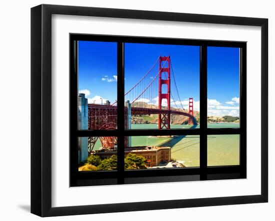 Window View, Special Series, Golden Gate Bridge, San Francisco, California, United States-Philippe Hugonnard-Framed Premium Photographic Print