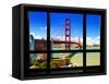 Window View, Special Series, Golden Gate Bridge, San Francisco, California, United States-Philippe Hugonnard-Framed Stretched Canvas