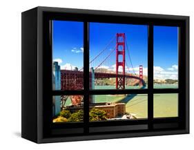 Window View, Special Series, Golden Gate Bridge, San Francisco, California, United States-Philippe Hugonnard-Framed Stretched Canvas