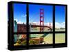 Window View, Special Series, Golden Gate Bridge, San Francisco, California, United States-Philippe Hugonnard-Stretched Canvas