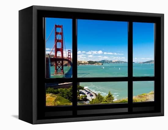 Window View, Special Series, Golden Gate Bridge, San Francisco, California, United States-Philippe Hugonnard-Framed Stretched Canvas