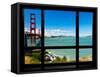 Window View, Special Series, Golden Gate Bridge, San Francisco, California, United States-Philippe Hugonnard-Framed Stretched Canvas