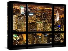 Window View, Special Series, Landscape by Night, Manhattan, New York City, United States-Philippe Hugonnard-Stretched Canvas