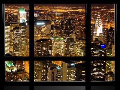 Window View Special Series Landscape By Night Manhattan New York City United States Photographic Print Philippe Hugonnard Allposters Com