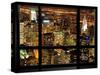 Window View, Special Series, Landscape by Night, Manhattan, New York City, United States-Philippe Hugonnard-Stretched Canvas