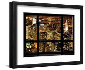 Window View, Special Series, Landscape by Night, Manhattan, New York City, United States-Philippe Hugonnard-Framed Photographic Print