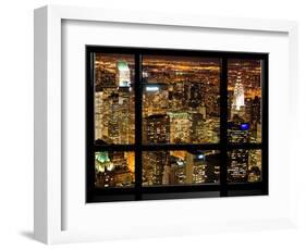 Window View, Special Series, Landscape by Night, Manhattan, New York City, United States-Philippe Hugonnard-Framed Photographic Print