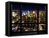Window View, Special Series, Landscape by Night, Manhattan, New York City, United States-Philippe Hugonnard-Framed Stretched Canvas