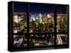 Window View, Special Series, Landscape by Night, Manhattan, New York City, United States-Philippe Hugonnard-Stretched Canvas