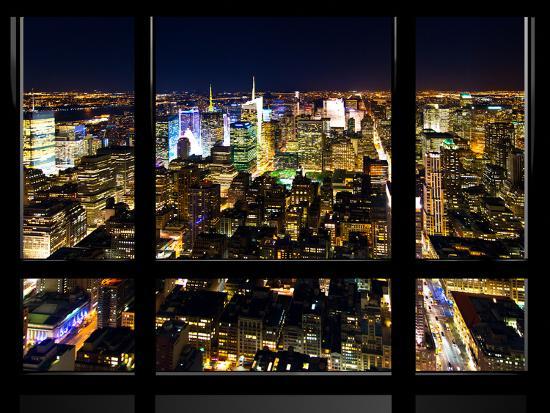 Window View Special Series Landscape By Night Manhattan New York City United States Photographic Print Philippe Hugonnard Allposters Com