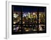 Window View, Special Series, Landscape by Night, Manhattan, New York City, United States-Philippe Hugonnard-Framed Photographic Print