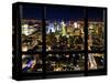 Window View, Special Series, Landscape by Night, Manhattan, New York City, United States-Philippe Hugonnard-Stretched Canvas