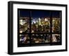 Window View, Special Series, Landscape by Night, Manhattan, New York City, United States-Philippe Hugonnard-Framed Premium Photographic Print