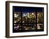 Window View, Special Series, Landscape by Night, Manhattan, New York City, United States-Philippe Hugonnard-Framed Photographic Print